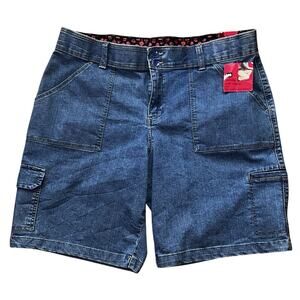NWT Lee Comfort Fit Stretch Denim Bermuda Jorts Shorts 16